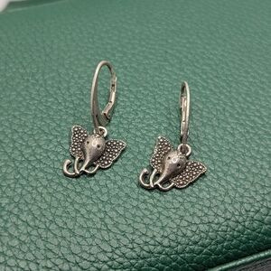 925 Elephant Dangle Earrings